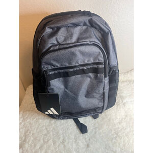 NWT $70 Adidas Core Advantage 4 Grey and Black Backpack Unisex Large